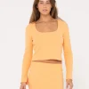 Flash Sale Scarlett Ribbed Long Sleeve Top Womens Fashion Tops