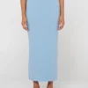 Clearance Scarlett Ribbed Mid Rise Maxi Tube Skirt Womens Skirts