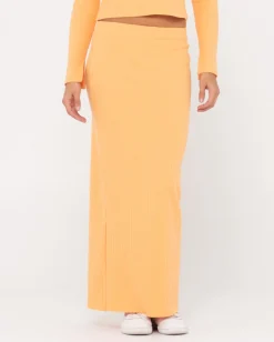 Cheap Scarlett Ribbed Mid Rise Maxi Tube Skirt Womens Skirts
