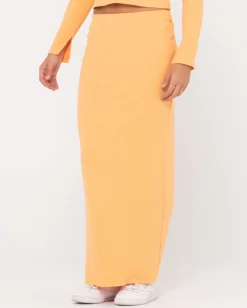 Cheap Scarlett Ribbed Mid Rise Maxi Tube Skirt Womens Skirts