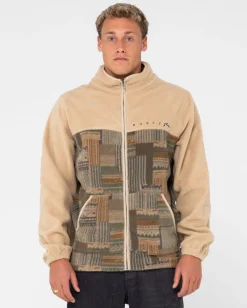 Hot Shag Paneled Full Zip Fleece Mens Hoodies & Fleece