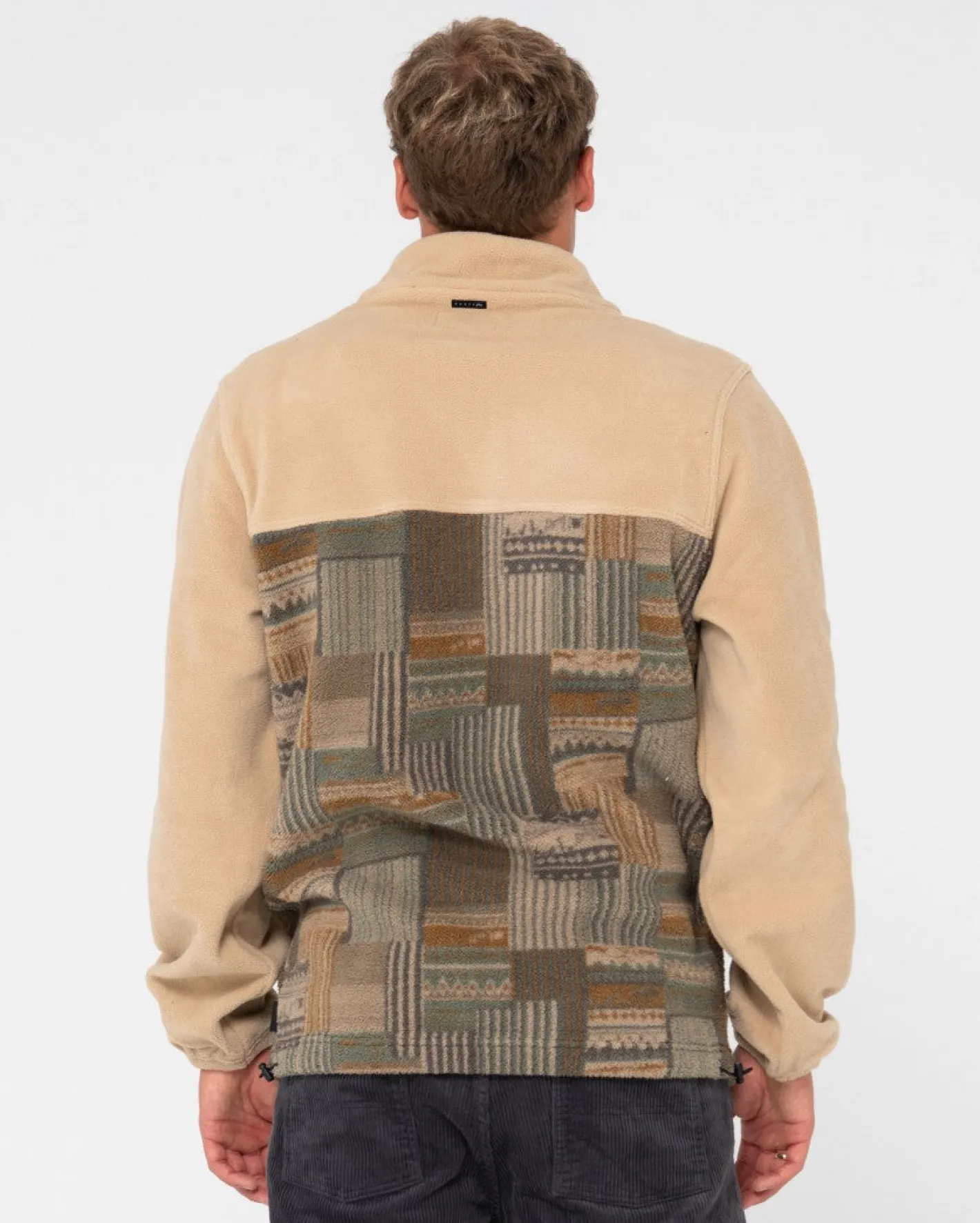 Hot Shag Paneled Full Zip Fleece Mens Hoodies & Fleece