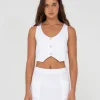Outlet Sicily Button Down Vest Top Womens Fashion Tops