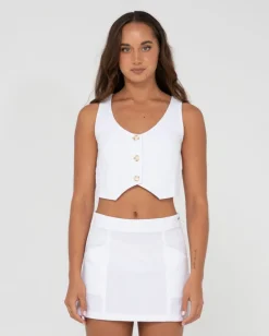Outlet Sicily Button Down Vest Top Womens Fashion Tops