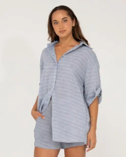 Best Siena Striped Oversized Shirt Womens Shirts