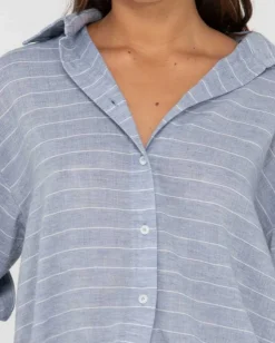 Best Siena Striped Oversized Shirt Womens Overswim
