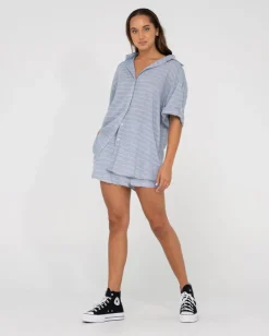 Discount Siena Striped Oversized Shirt Womens Fashion Tops