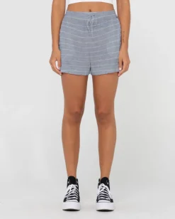 Discount Siena Striped Relaxed Fit Short Womens Overswim