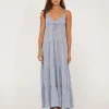 New Siena Striped Tiered Maxi Dress Womens Maxi Dresses