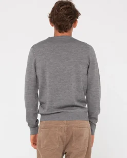 Sale Slung Lightweight Wool Crew Knit Mens Knitwear