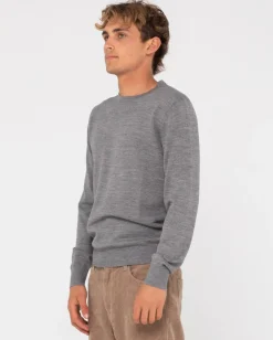 Sale Slung Lightweight Wool Crew Knit Mens Knitwear