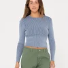 New Solace Long Sleeve Knit Top Womens Hoodies & Fleece
