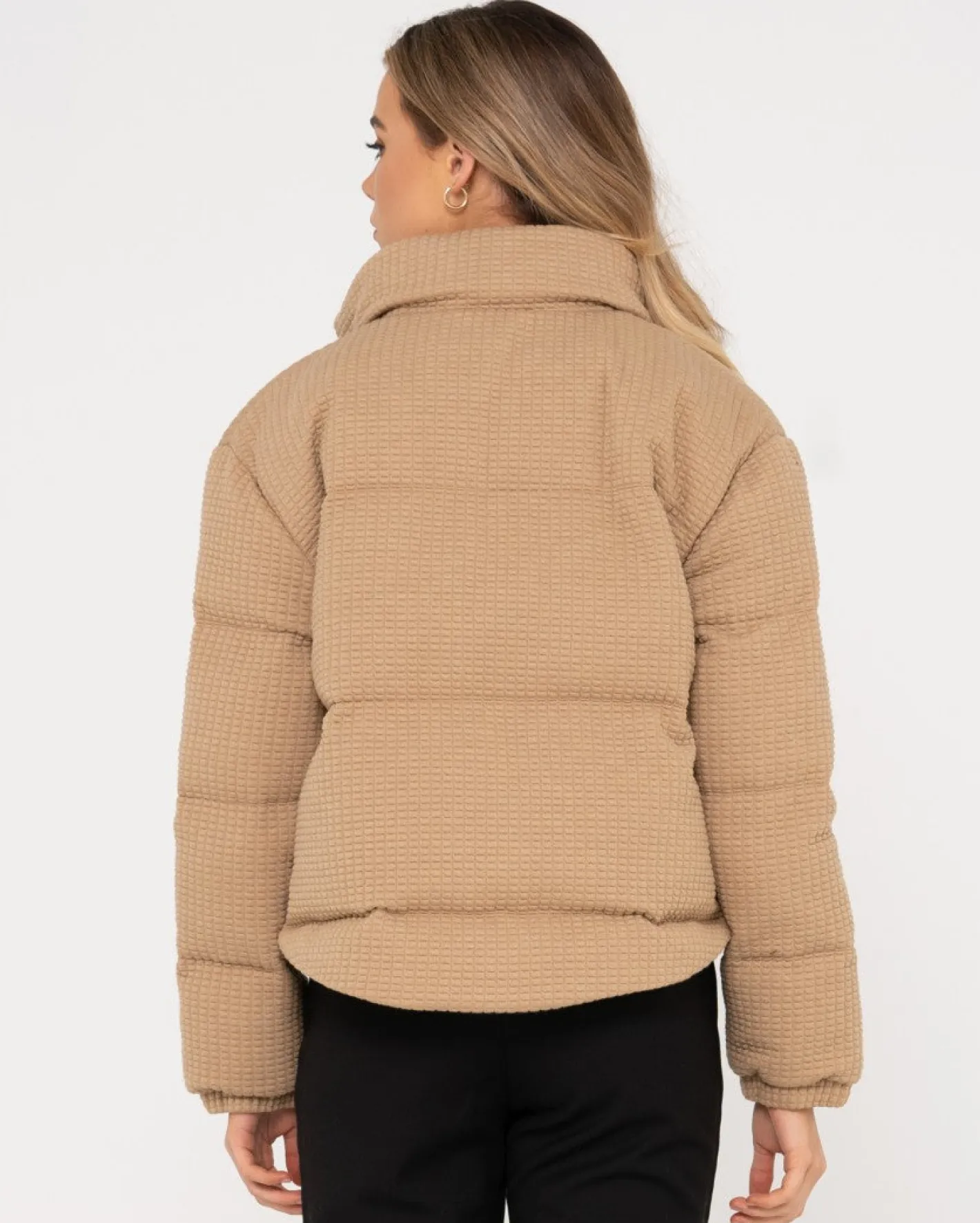 Cheap Soleil Textured Puffer Jacket Womens Jackets