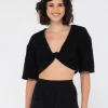 Hot Somewhere Twisted Reversible Top Womens Fashion Tops