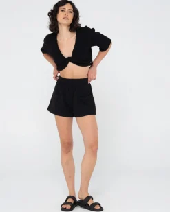 Hot Somewhere Twisted Reversible Top Womens Fashion Tops