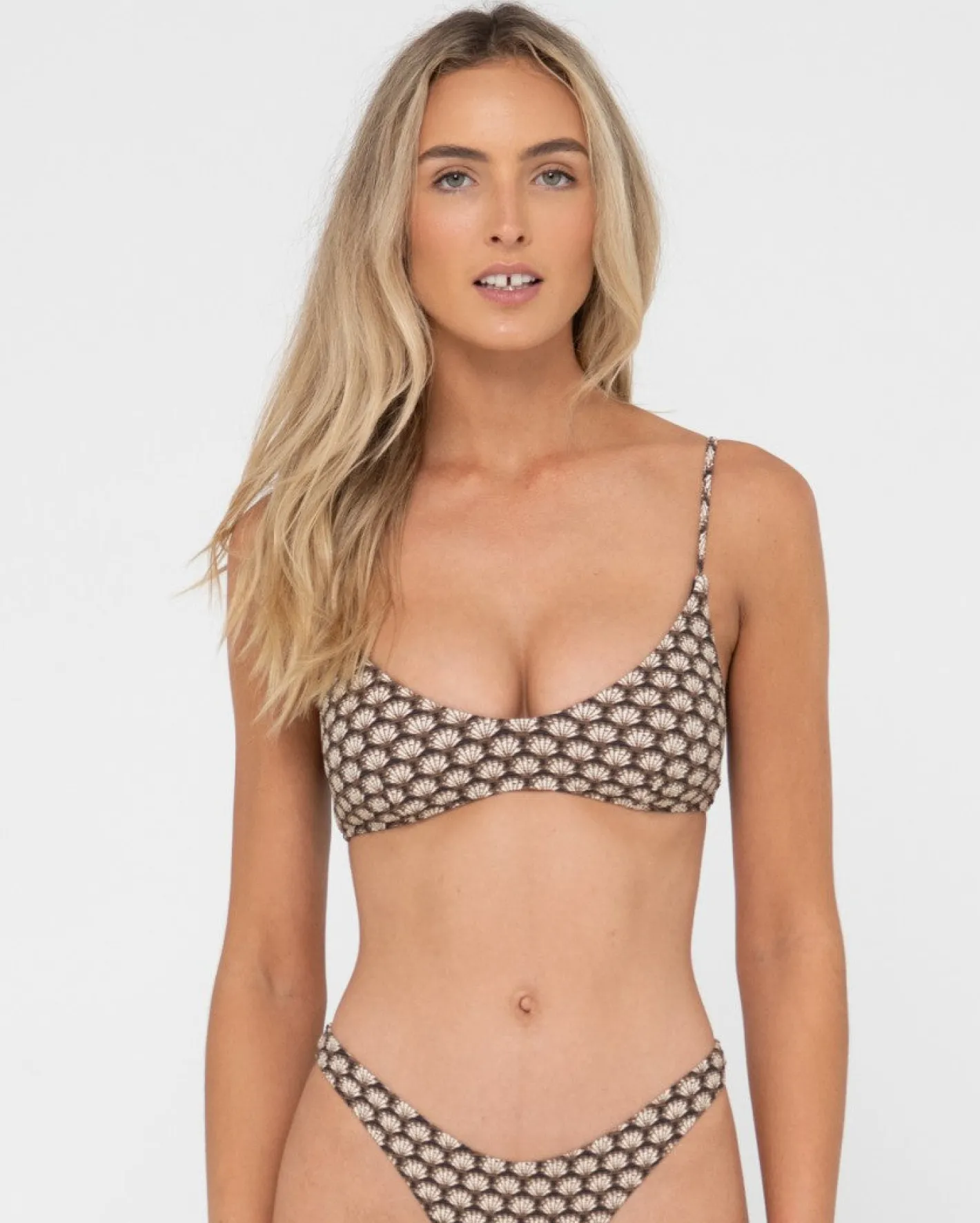 Best Sorrento Shell Printed Bralette Bikini Top Womens Bikini Tops
