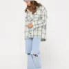 Clearance Stemming Oversized Plaid Shirt Womens Shirts