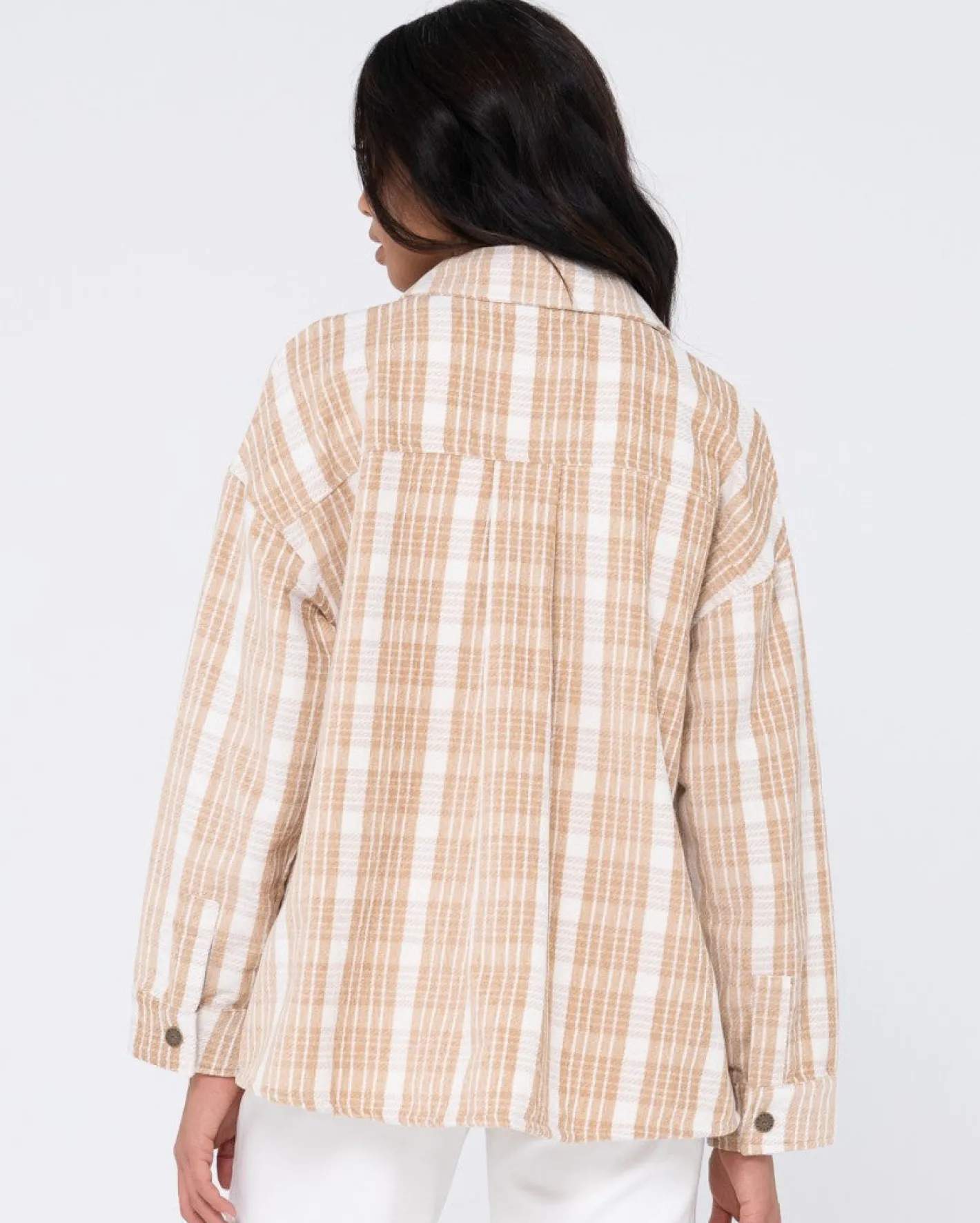 Clearance Stemming Oversized Plaid Shirt Womens Fashion Tops