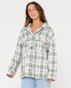 Best Stemming Oversized Plaid Shirt Womens Fashion Tops
