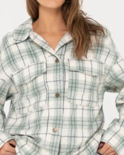 Best Stemming Oversized Plaid Shirt Womens Fashion Tops