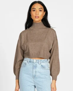 Clearance Sunday High Neck Knit Womens Knitwear