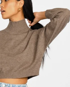 Clearance Sunday High Neck Knit Womens Knitwear