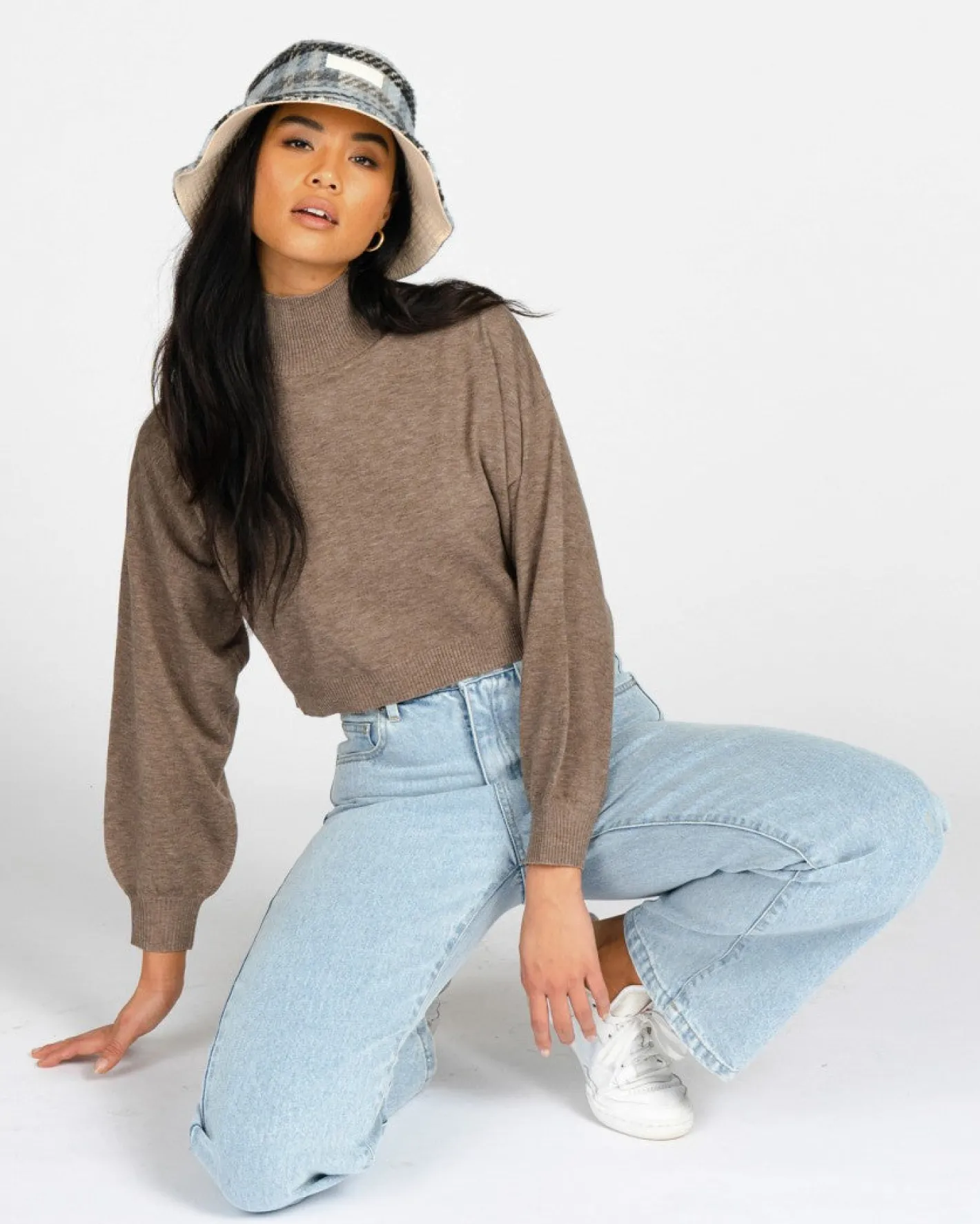 Clearance Sunday High Neck Knit Womens Knitwear