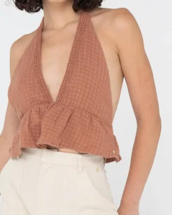 Online Sundowner Halter Top Womens Overswim