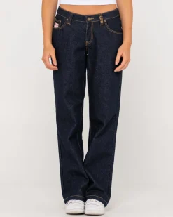 Discount Super Low Rise Straight Leg Denim Jean Womens Denim