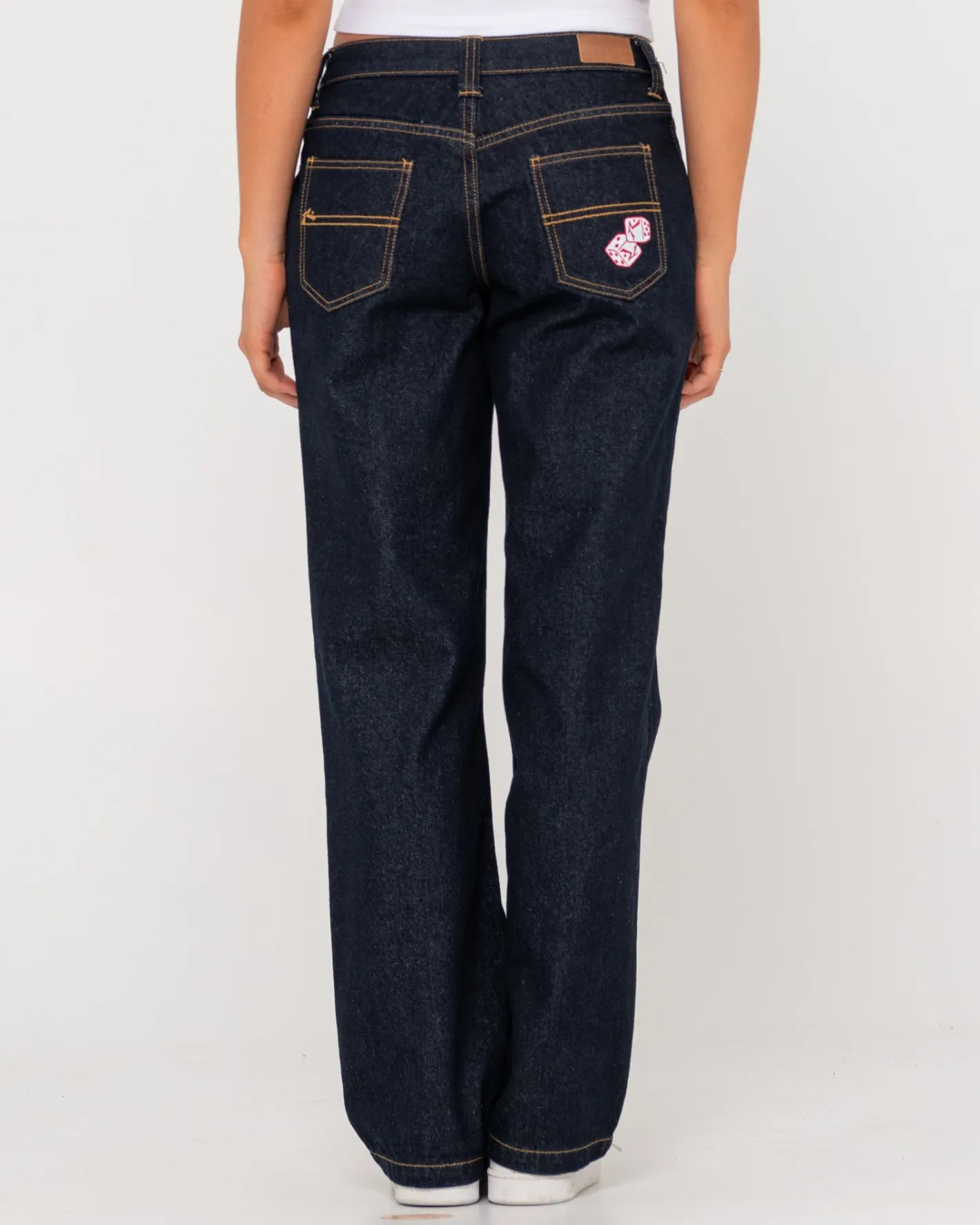 Discount Super Low Rise Straight Leg Denim Jean Womens Denim