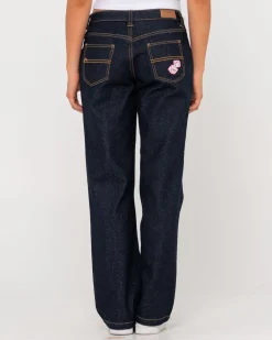 Outlet Super Low Rise Straight Leg Denim Jean Womens Pants