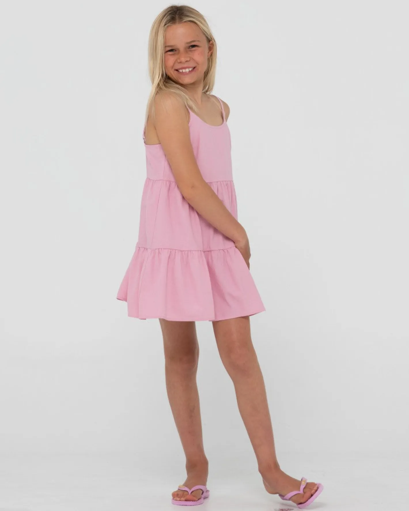 Cheap Sweet Water Tierd Slip Dress Girls Kids Dresses