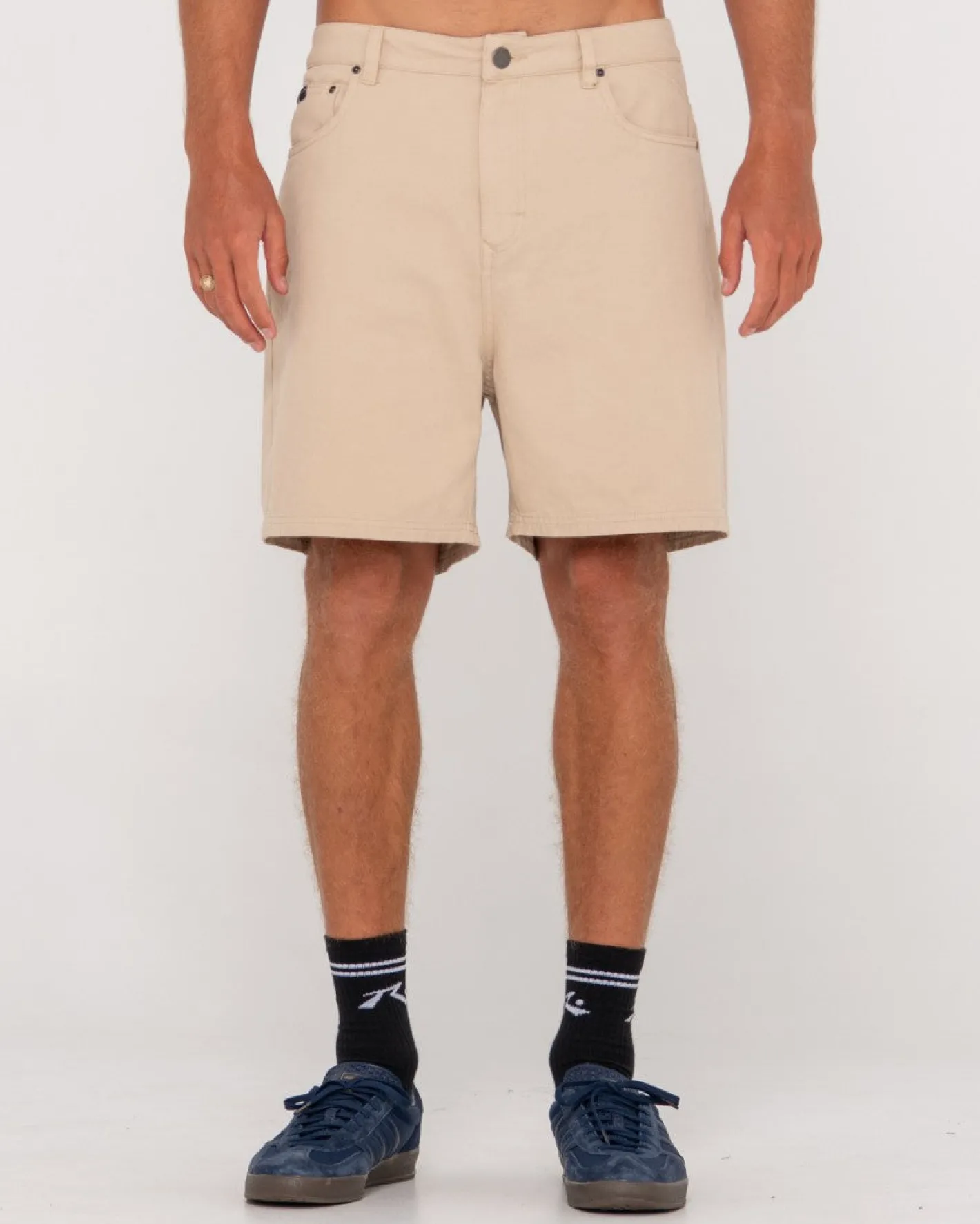 Cheap The Bruce Vintage Wash 5 Pocket Short Mens Shorts