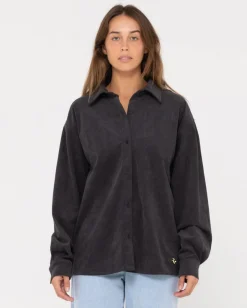 Fashion The Secret Oversized Cord Shirt Womens Jackets