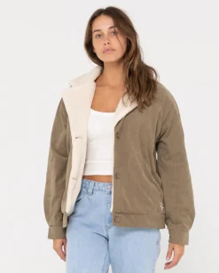Outlet The Secret Relaxed Fit Cord Jacket Womens Jackets