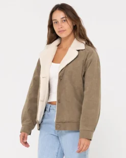Outlet The Secret Relaxed Fit Cord Jacket Womens Jackets