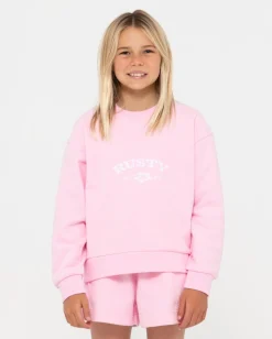 Sale Thriving Relaxed Crew Fleece Girls Kids Tops