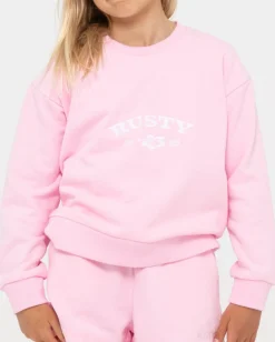 Sale Thriving Relaxed Crew Fleece Girls Kids Tops