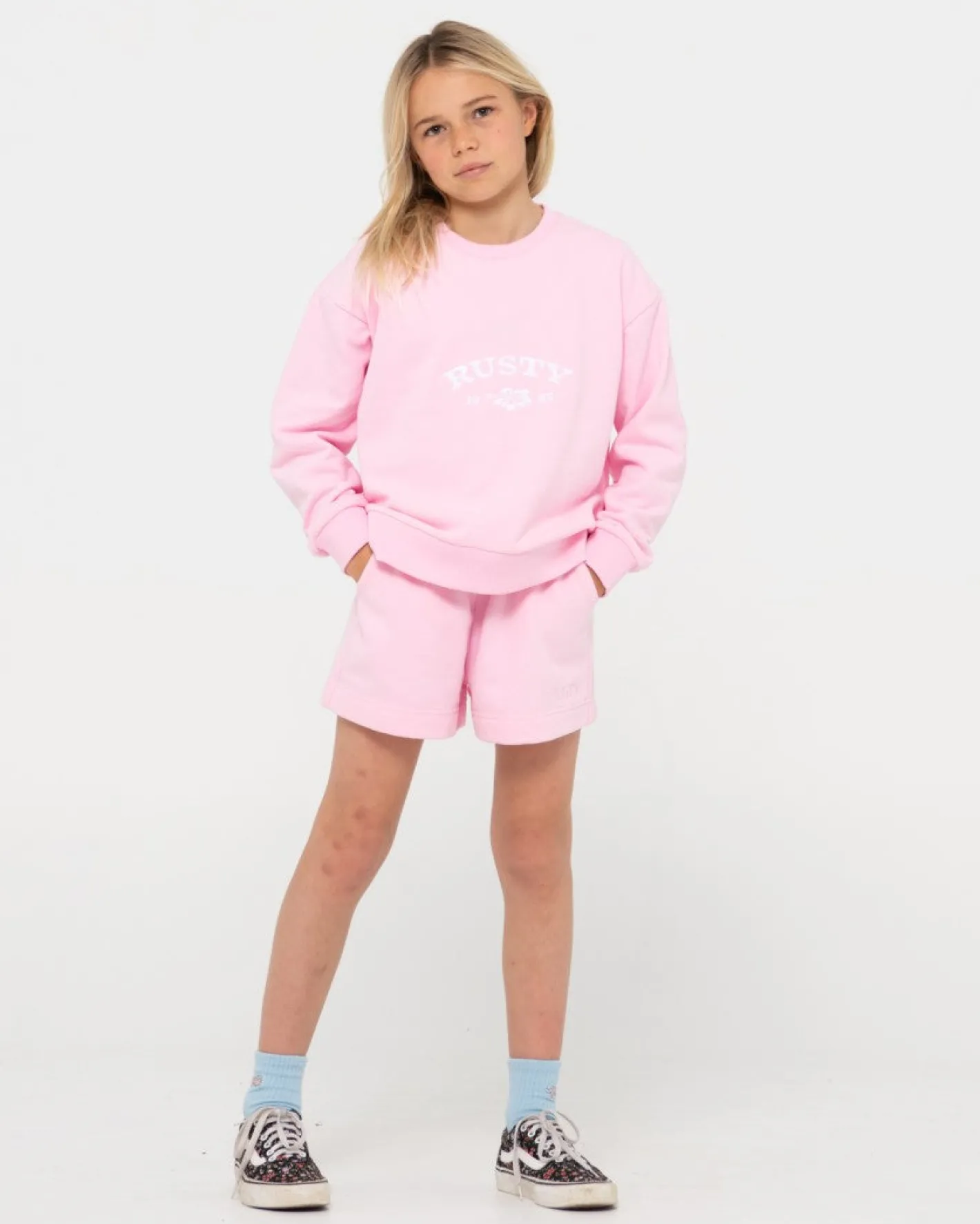 Sale Thriving Relaxed Crew Fleece Girls Kids Tops