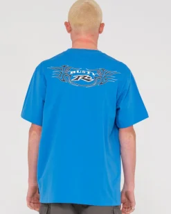 Fashion Tribal Burn Short Sleeve Graphic Tee Mens Tees