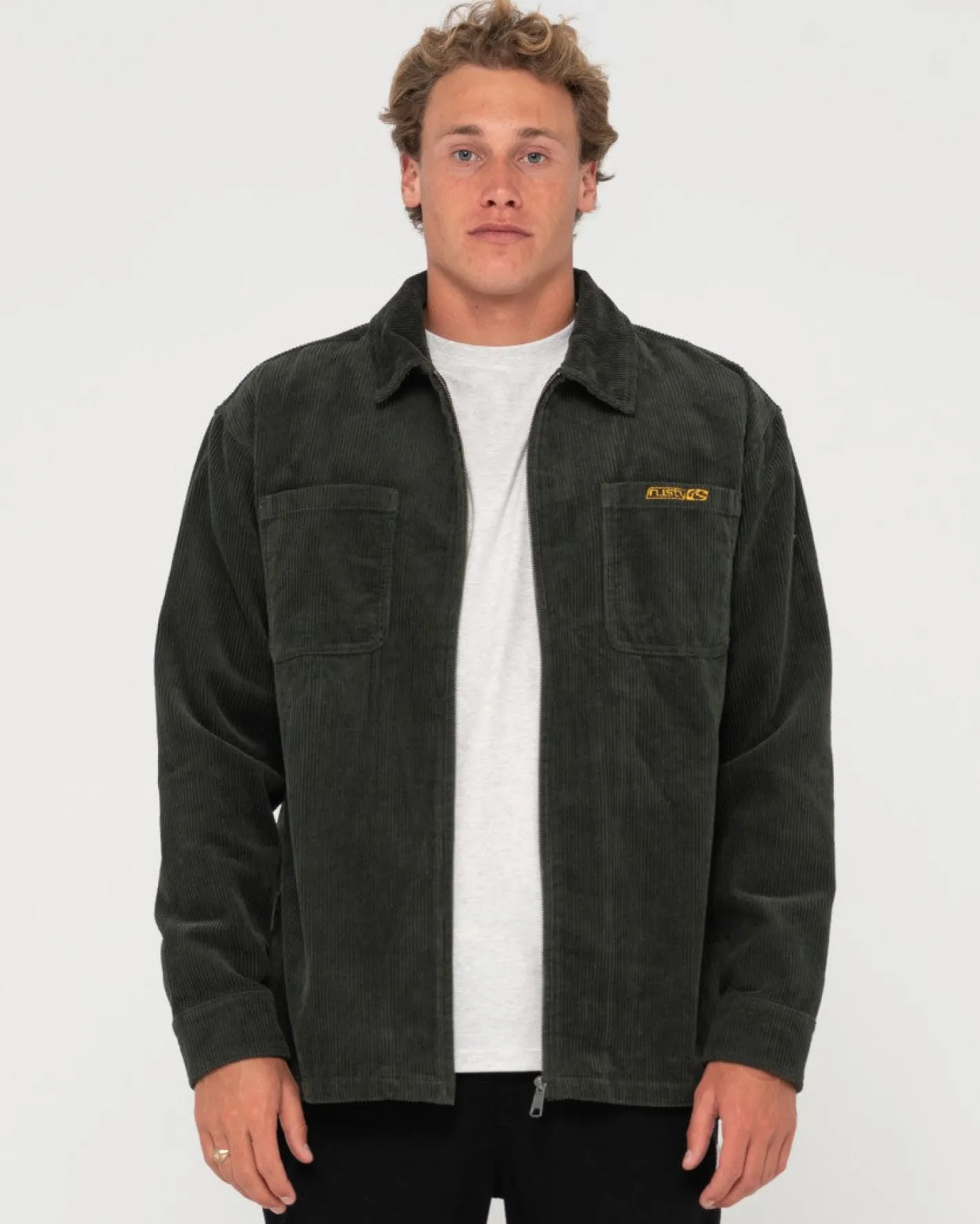 Best V8 Coup Cord Zip Up Jacket Mens Shirts