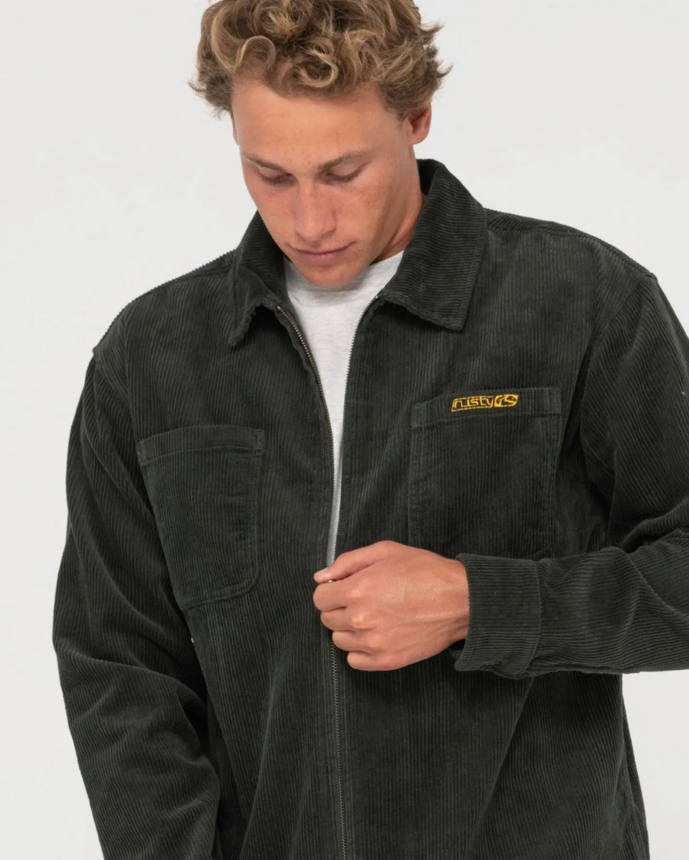 Fashion V8 Coup Cord Zip Up Jacket Mens Jackets