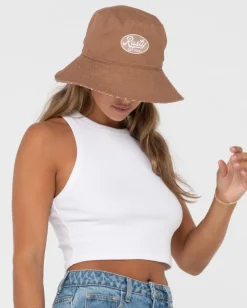 Discount Vacay Time Reversible Printed Bucket Hat Womens Caps & Hats