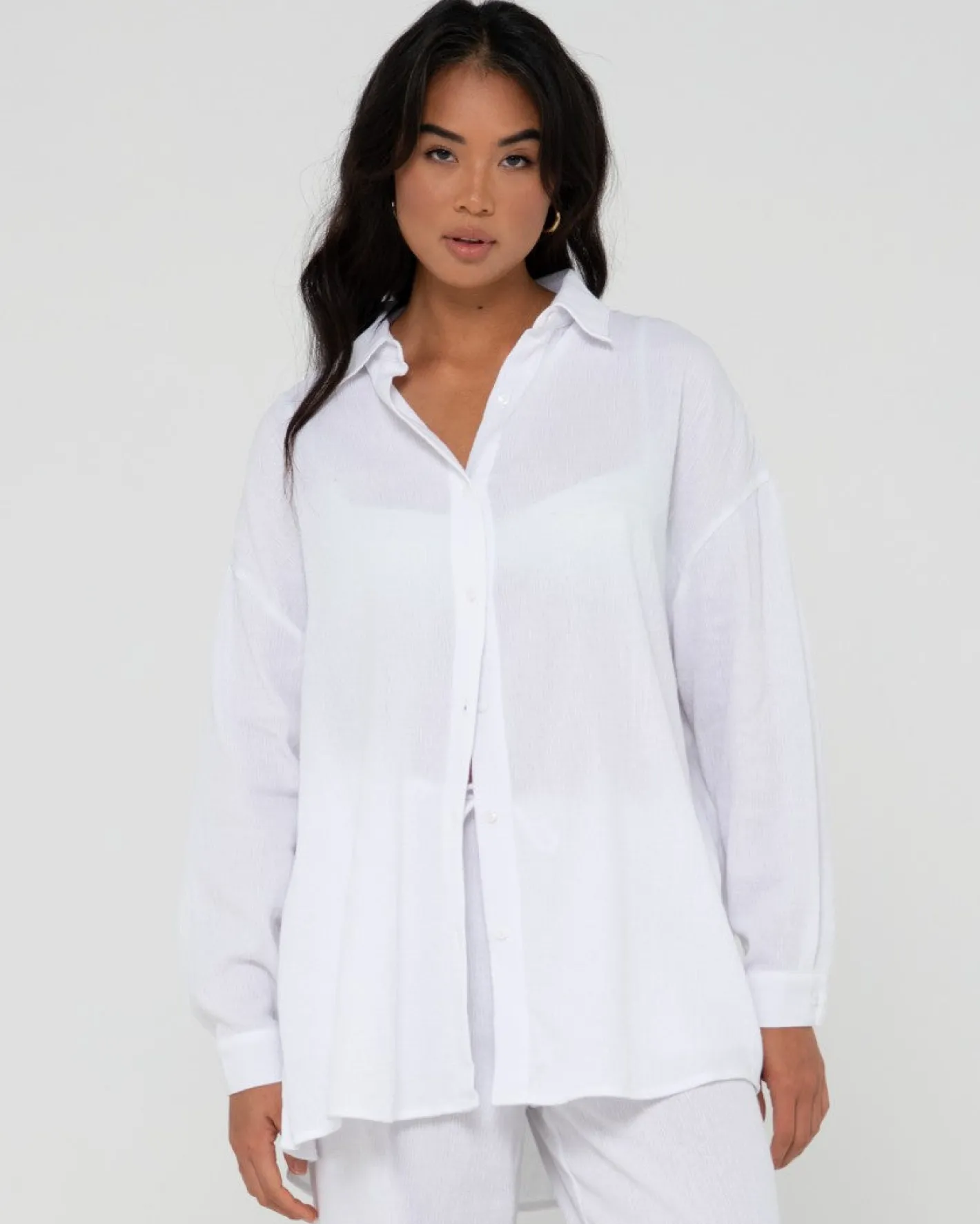 Discount Vahala Oversized Long Sleeve Shirt Womens Shirts