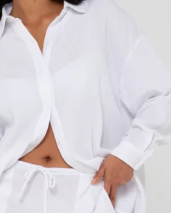 Shop Vahala Oversized Long Sleeve Shirt Womens Overswim