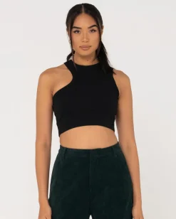 Hot Vicky Cut Out Crop Top Womens Fashion Tops