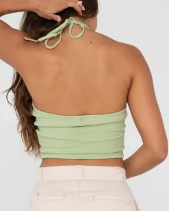 Outlet Vicky Cut Out Halter Crop Top Womens Fashion Tops