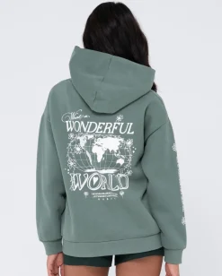Outlet Wonderful World Oversize Hood Fleece Womens Hoodies & Fleece