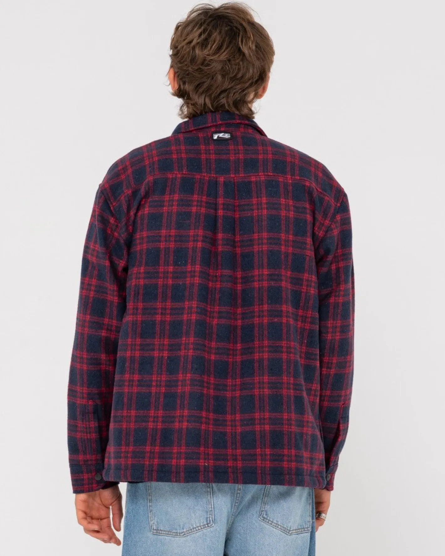 Cheap Woodchuck Woven Plaid Zip Up Jacket Mens Jackets
