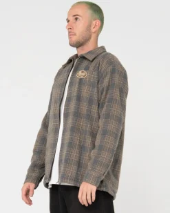Discount Woodchuck Woven Plaid Zip Up Jacket Mens Jackets